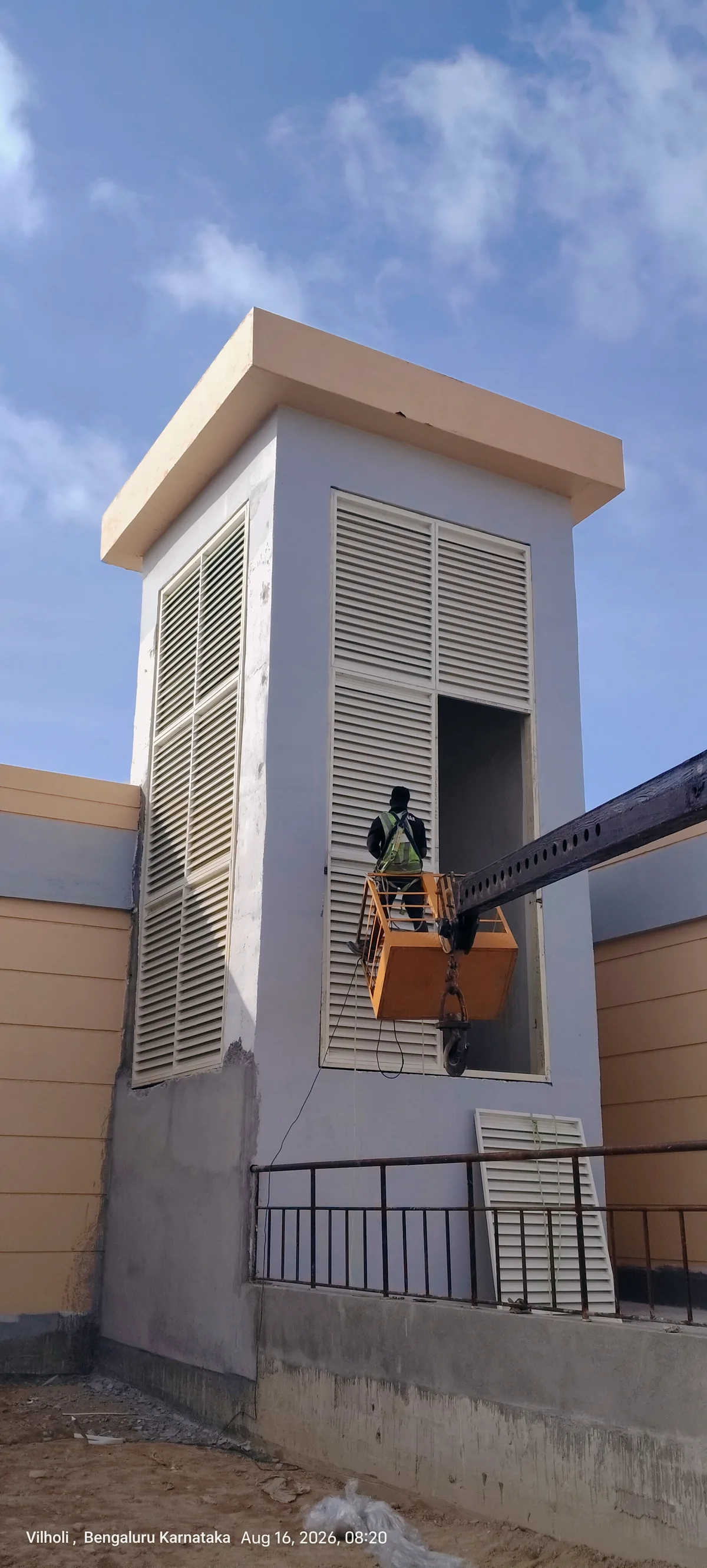 Ventilation louvers installed on a live project