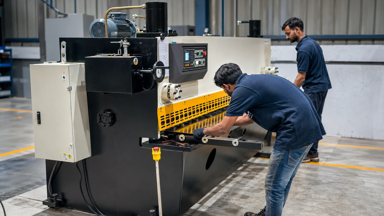 Hydraulic shearing of sheet metal